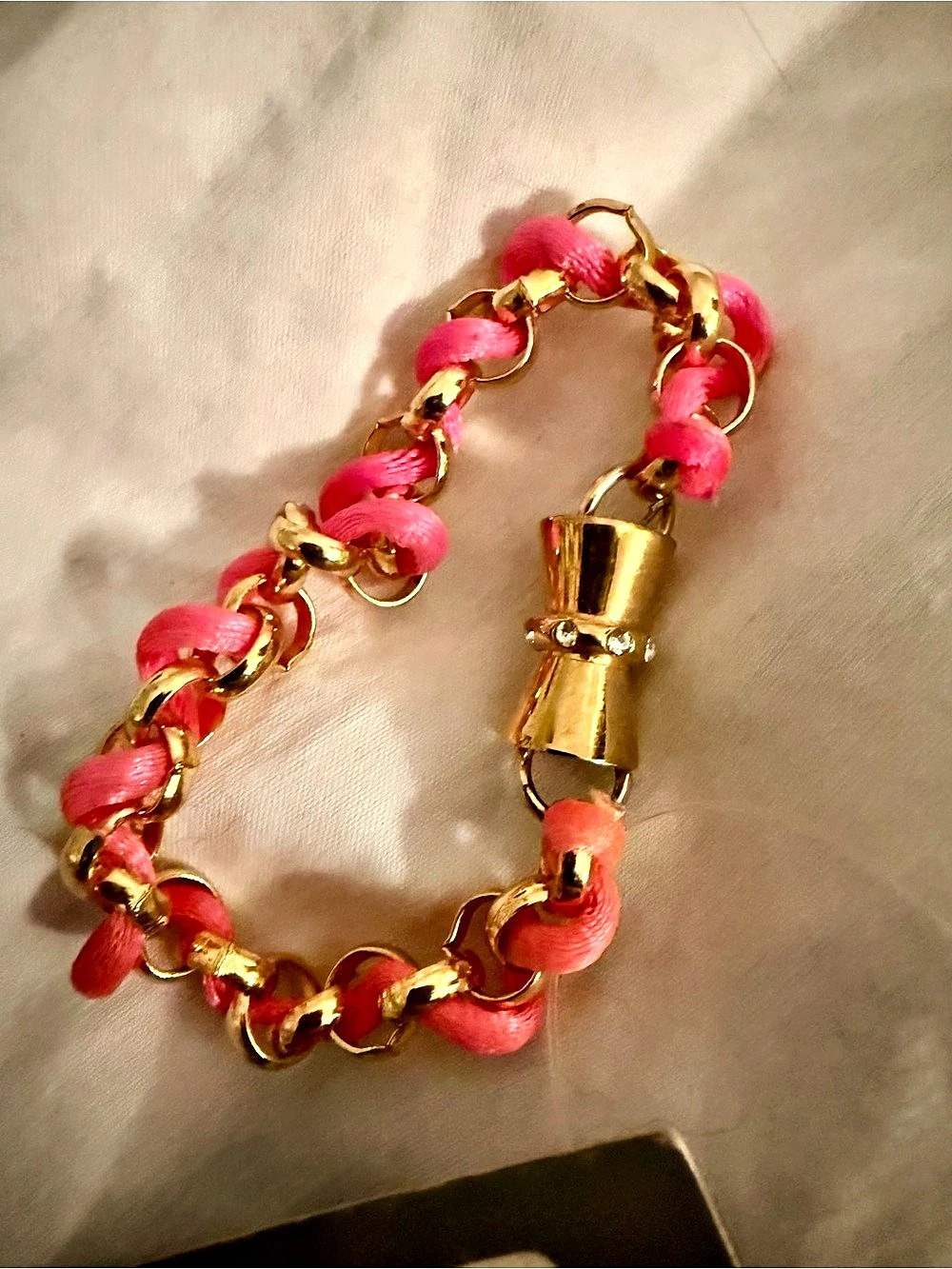 Bex Rox Friendship Bracelet Pink & Gold NWT